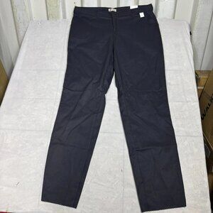 Dickies Womens Chino Pants Black Flat Front Relaxed Fit Twill Workwear 18W NWT